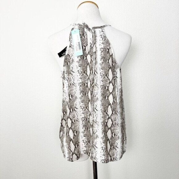 Papermoon Stitch Fix Petite MP Medium Barita Keyhole Tank Blouse Animal Print - Picture 2 of 6